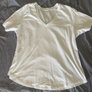 Universal Standard white V-Rex tee